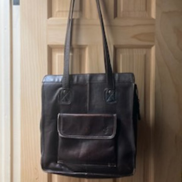 Frye brown leather cool vintage tote work bag - Picture 11 of 12